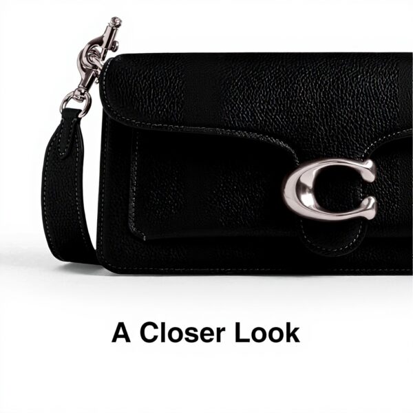 COACH Tabby Borsa a tracolla pelle lucida nero donna