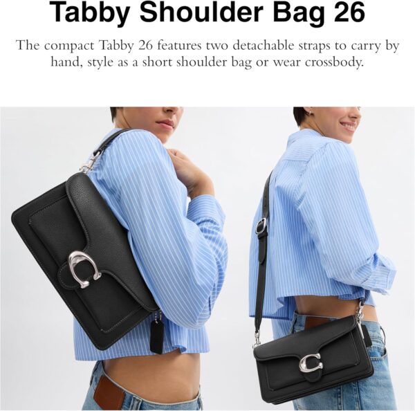 COACH Tabby Borsa a tracolla pelle lucida nero donna-1