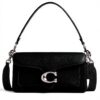 COACH Tabby Borsa a tracolla pelle lucida nero donna