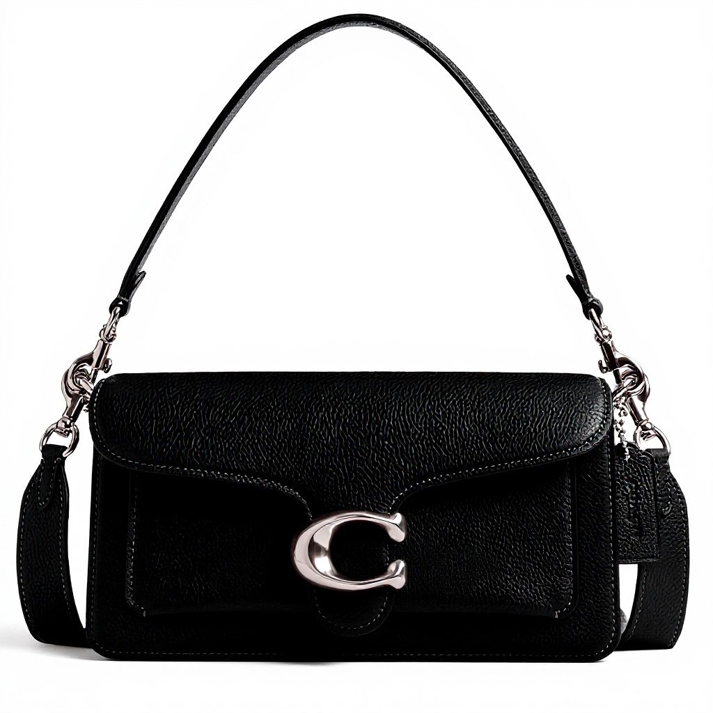 COACH Tabby Borsa a tracolla pelle lucida nero donna