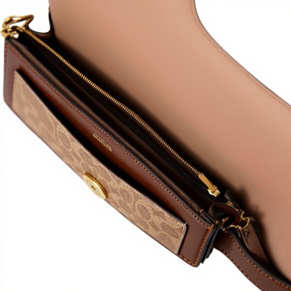 Borsa a spalla COACH Tabby Tigrata Donna Monogramma Marrone