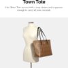 Borsa Tote COACH Town Unisex Adulto Cachi Nero-2