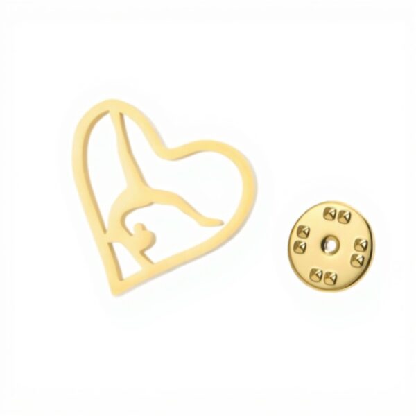 Spilla Ginnastica VASSAGO Cuore Ritmico Argento Oro Donne