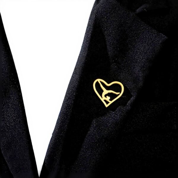 Spilla Ginnastica VASSAGO Cuore Ritmico Argento Oro Donne