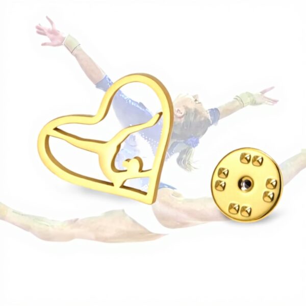 Spilla Ginnastica VASSAGO Cuore Ritmico Argento Oro Donne