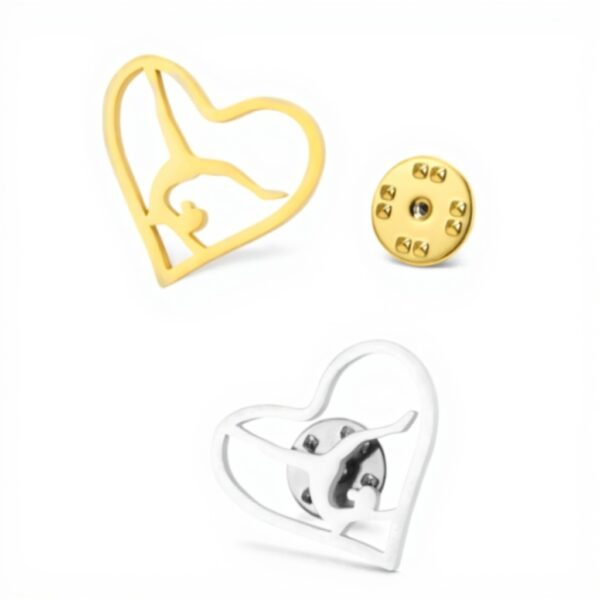 Spilla Ginnastica VASSAGO Cuore Ritmico Argento Oro Donne