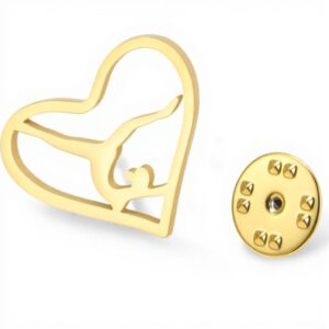 Spilla Ginnastica VASSAGO Cuore Ritmico Argento Oro Donne