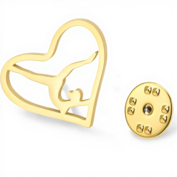 Spilla Ginnastica VASSAGO Cuore Ritmico Argento Oro Donne