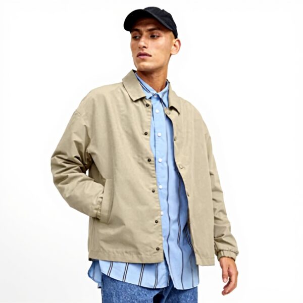 JACK amp JONES Coach Jacket Lightweight Mens Crockery Color