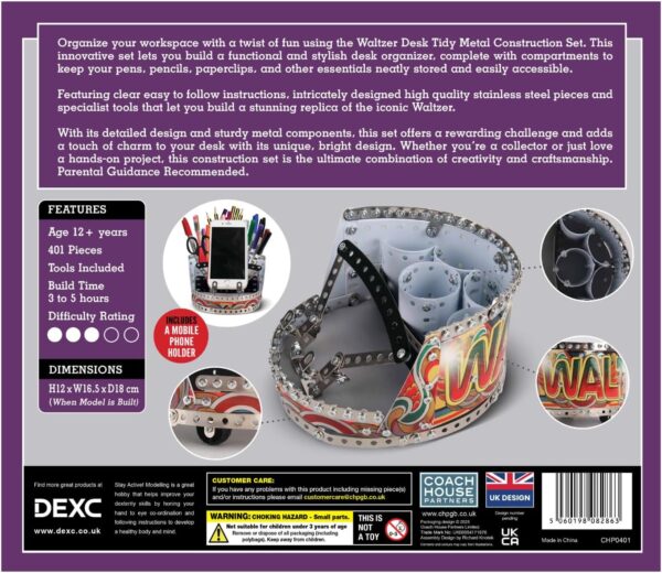 Set da scrivania metallo Waltzer organizer modellismo regalo-4