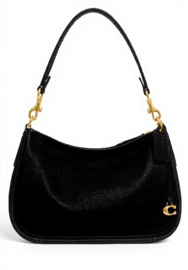 Borsa a tracolla COACH Cary pelle ciottoli donna nero