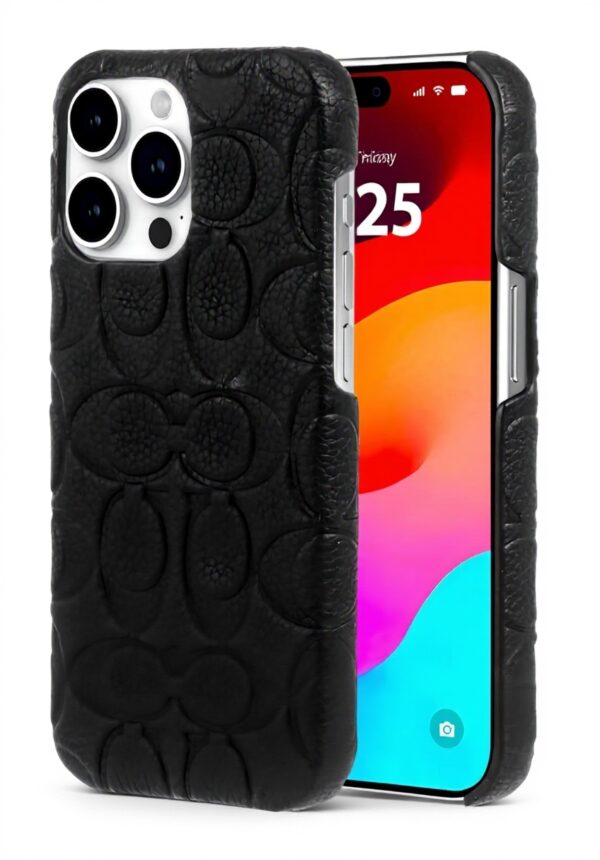 Coach Custodia Pelle iPhone 15 Pro Max MagSafe Nero