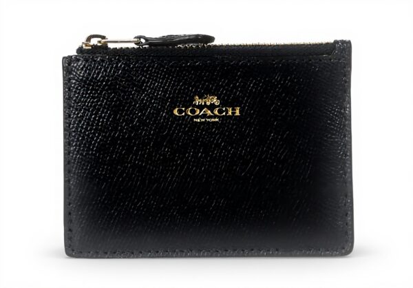 Portafoglio Coach pelle Crossgrain Midnight ID Mini Skinny