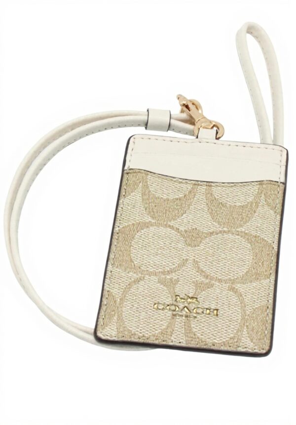 Portabadge Coach tela pelle finiture multifunzione F63274