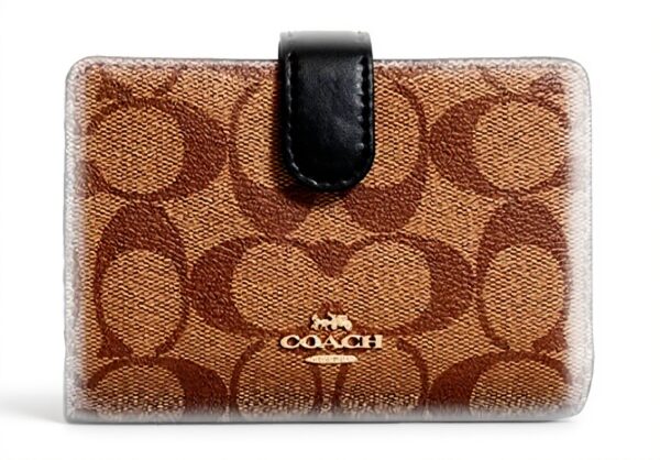 Coach Leather Medium Corner Zip Portafoglio - Compact