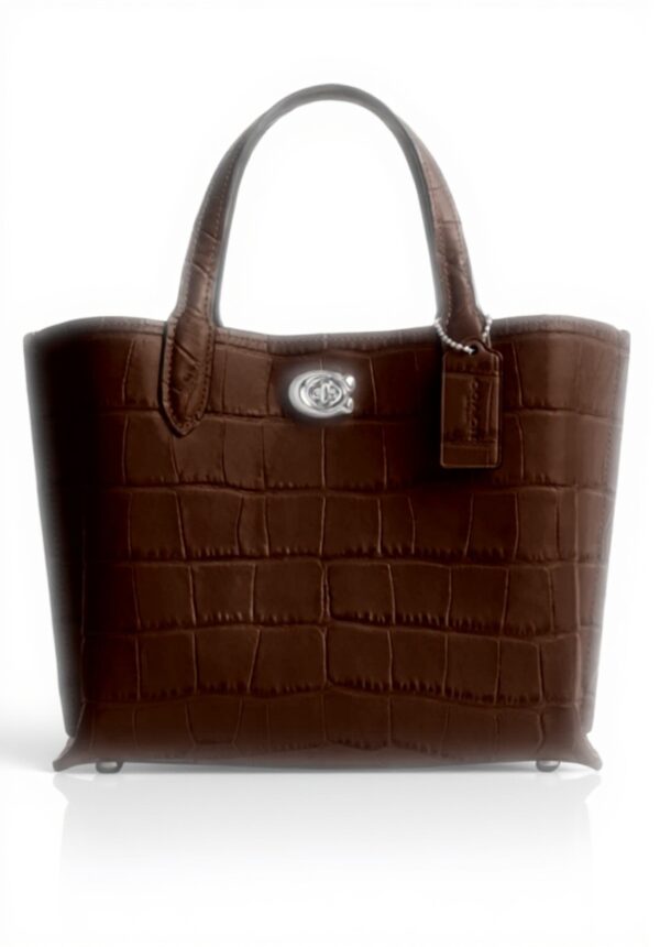 Borsa Tote Coach Willow 24 pelle goffrata coccodrillo donna